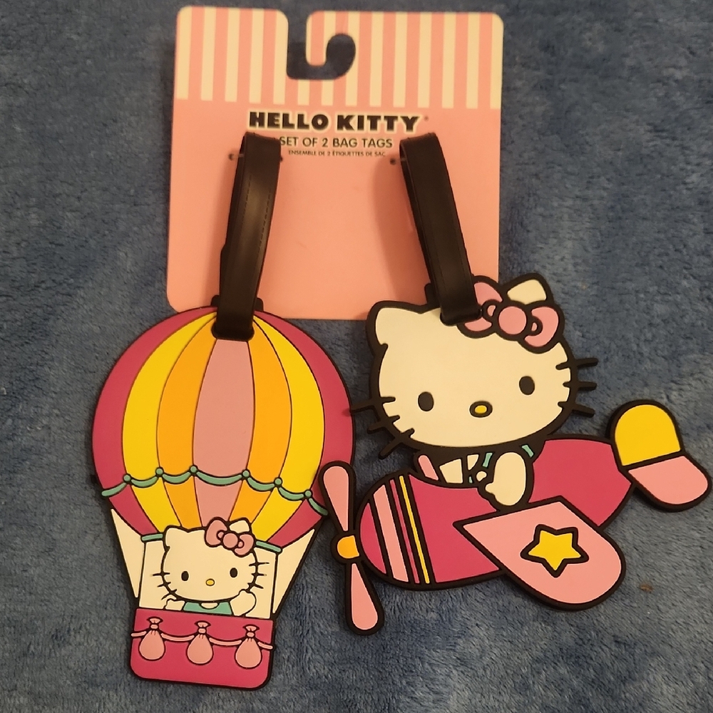 Hello Kitty Airplane And Hot Air Ballon Travel Tags